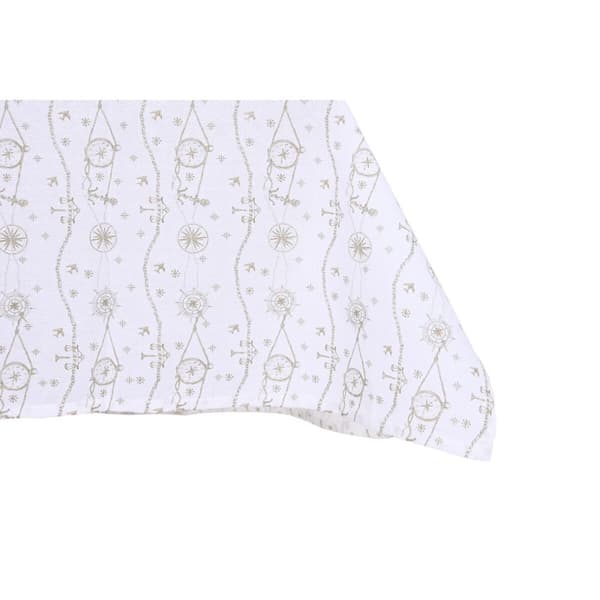 Dukar och servetter DKD Home Decor 150 x 150 x 0,5 cm Blå Brun Vit (2 antal)