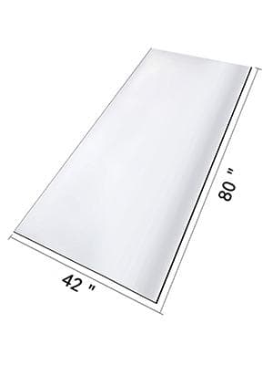 107 x 203 cm 2 mm tjocklek PVC klar bordsduk, vattentät och oljesäker, lätt att rengöra