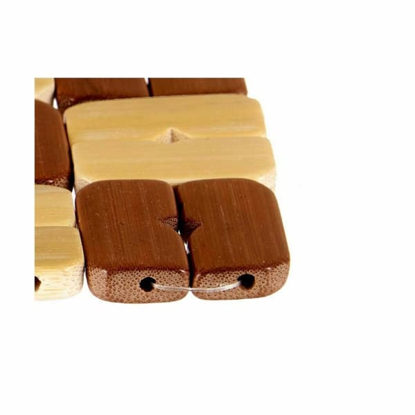 Tabletti Setti Neliö Bambu Ruskea 13 x 2 x 13 cm (24 osaa)