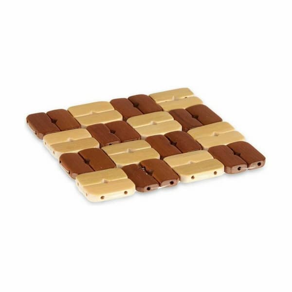 Tabletti Setti Neliö Bambu Ruskea 13 x 2 x 13 cm (24 osaa)