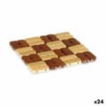 Pikkukuva 1 / 3: Tabletti Setti Neliö Bambu Ruskea 13 x 2 x 13 cm (24 osaa)