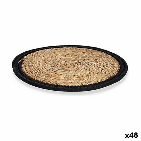 Bordsunderlägg Naturell Svart 30 x 1 x 30 cm (48 antal)
