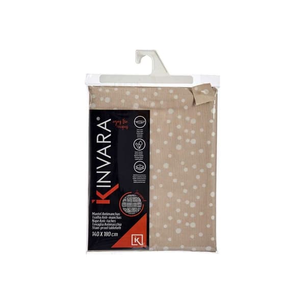 Bordsduk Kinvara BABEL BEIGE 41 Beige Jacquard 140 x 180 cm Anti-fläckar Ärta (8 antal)