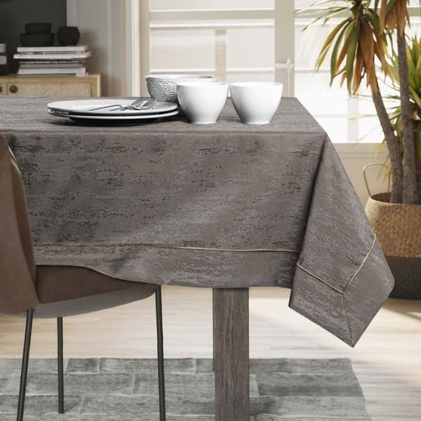 Pöytäliina Vesta ruskea puristettu moderni 110x110 AmeliaHome 140x200