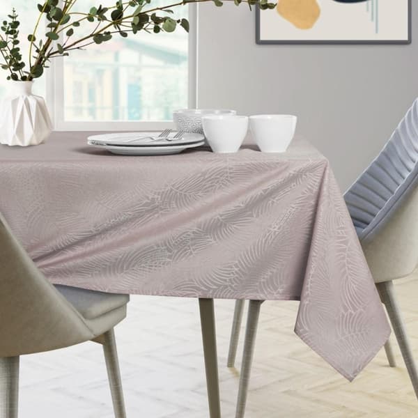 Bordsduk Gaia puderrosa pressad grönsak 110x110 AmeliaHome 120x180