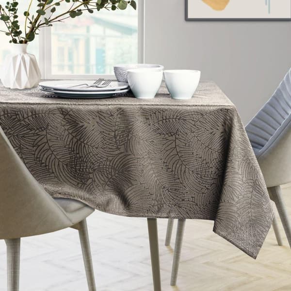 Bordsduk Gaia cappuccino pressad grönsak 110x110 AmeliaHome