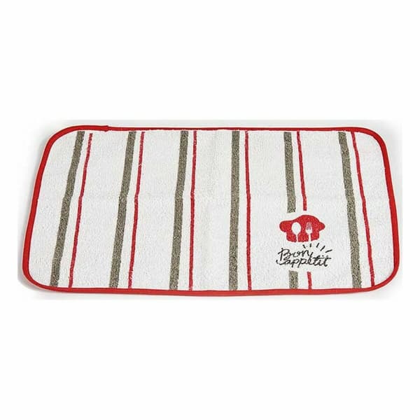 Bordsunderlägg Kinvara Bon Appetit Vit Röd 33 x 0,3 x 48 cm (12 antal)