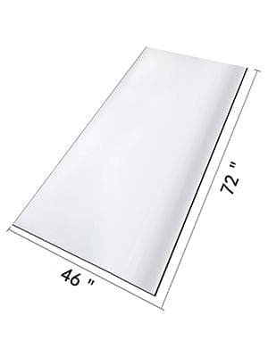 46x72 tum PVC genomskinligt bordsskydd, 1,5mm tjocklek, flamskyddsmedel, värmeisolerande, slitstark, lätt att rengöra, skärbar
