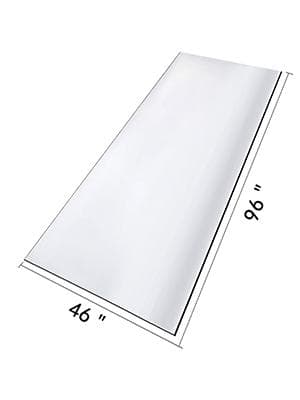 46x96 tum PVC genomskinligt bordsskydd, 2mm tjocklek, flamskyddsmedel, värmeisolerande, slitstark, lätt att rengöra, skärbar