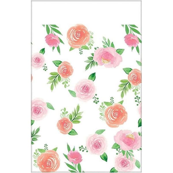 Amscan Paper Floral Baby Shower Party Table Cover