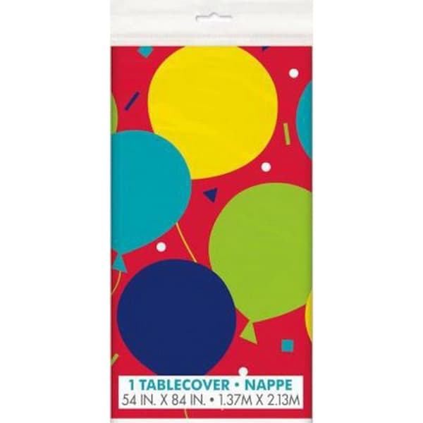 Unique Party Plastic Rectangular Party Table Cover Multicoloured One Size