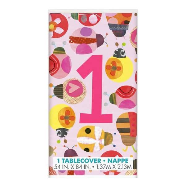 Unique Party Plastic Ladybird 1st Birthday Party Table Cover Multicoloured One Size