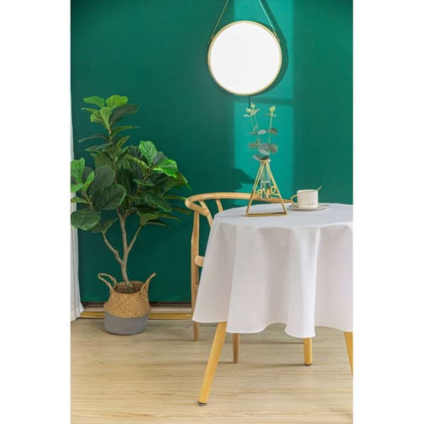 Vanlig vit rund anti-fläcksduk 160 cm