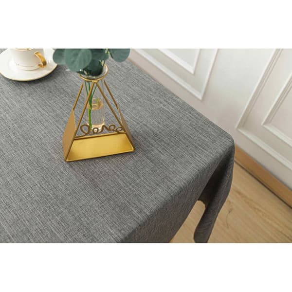Vanlig antracit rektangulär fläckbeständig duk 145 x 240 cm