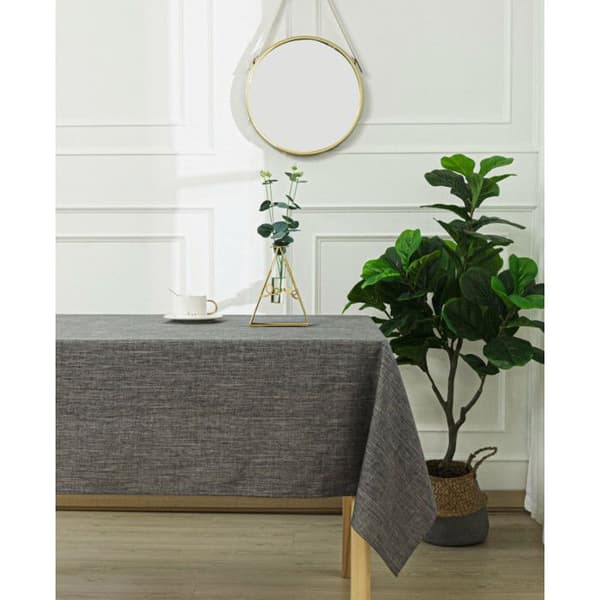 Vanlig antracit rektangulär fläckbeständig duk 145 x 240 cm