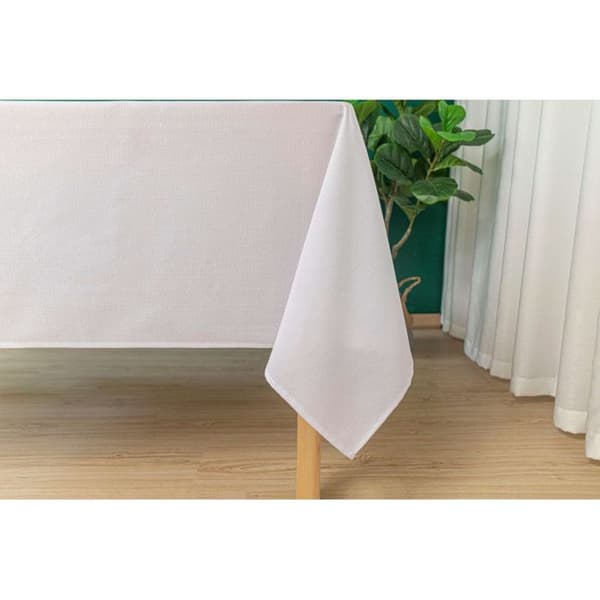 Vanlig vit rektangulär fläckbeständig duk 145 x 240 cm