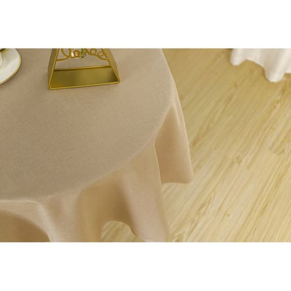 Enfärgad beige rund duk mot fläckar 160 cm