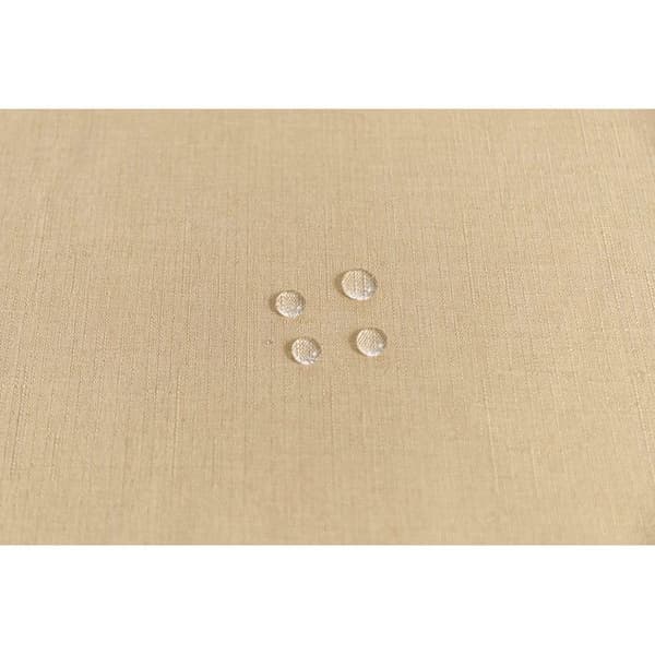Enfärgad beige rund duk mot fläckar 160 cm