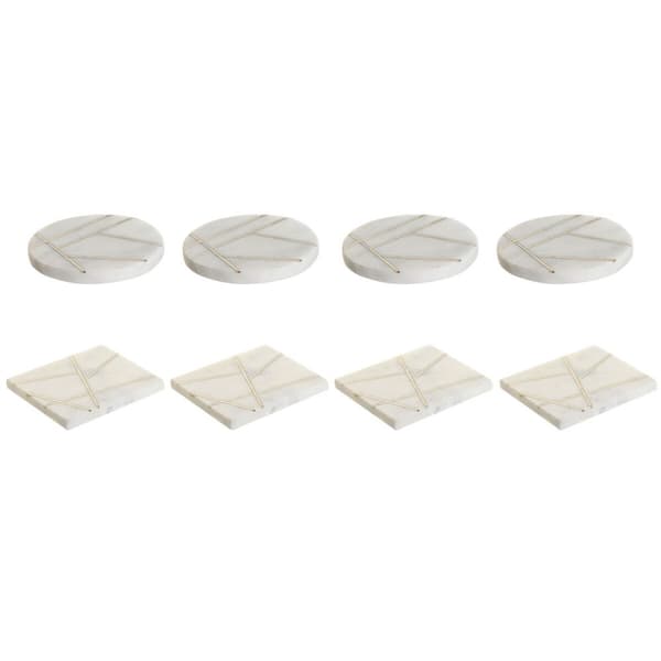 Underlägg Home ESPRIT Mässing Marmor (2 antal)