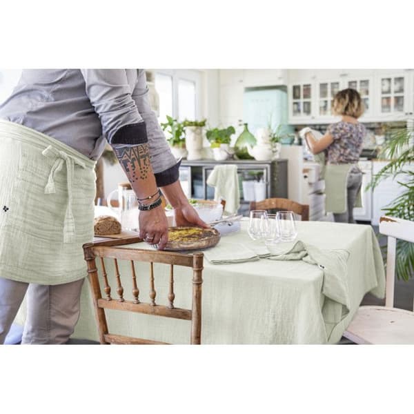 Duk "Gaïa" 150 x 350 cm "Cotton Gauze" - Gaïa Water Green