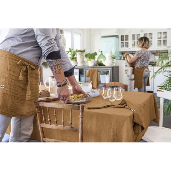 "Gaïa" duk 150 x 350 cm "Cotton Gauze" - Gaïa Camel