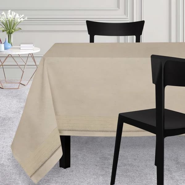 Fyrkantig duk 180x180 cm VENISE beige, av Soleil d'Ocre