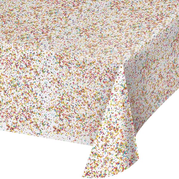 Creative Party Plastic All-Over Print Party Table Cover Multicoloured One Size