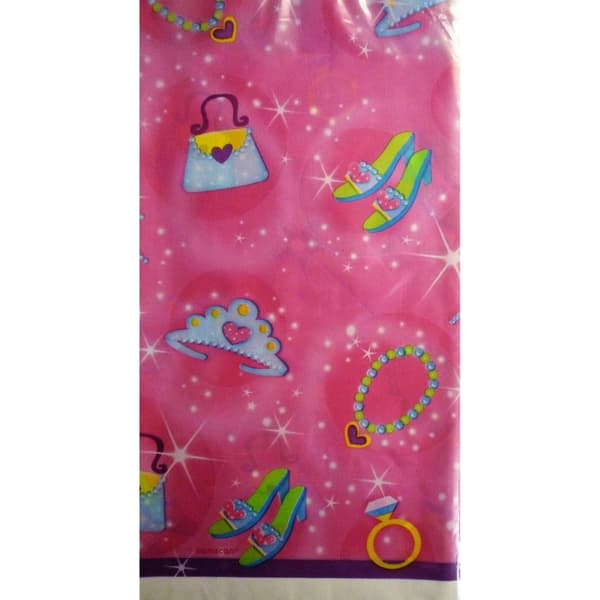 Amscan Plastic Princess Party Table Cover Pink/Blue One Size