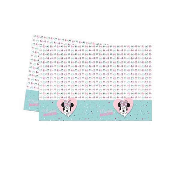 Plastduk - Minnie - 120 x 180 cm - Lila - Rosa - Turkos - Vit