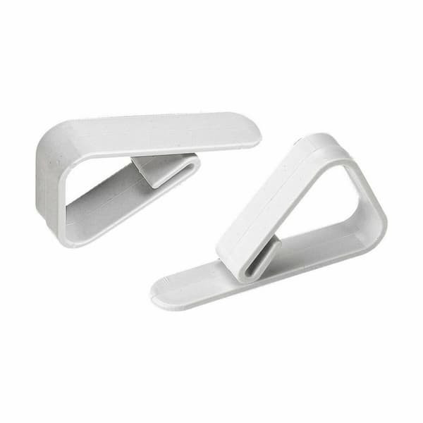 Borddug Clip Algon Sæt Hvid 10 Dele 3,90 x 1,30 x 5,50 cm (24 enheder)