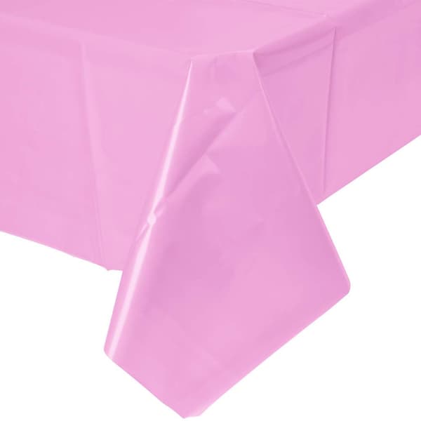 Creative Party Plastic Party Table Cover Candy Pink One Size