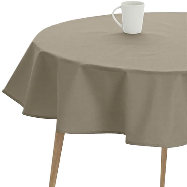 Muare Rund Duk Antimanchas Liso 157 140 Cm Beige
