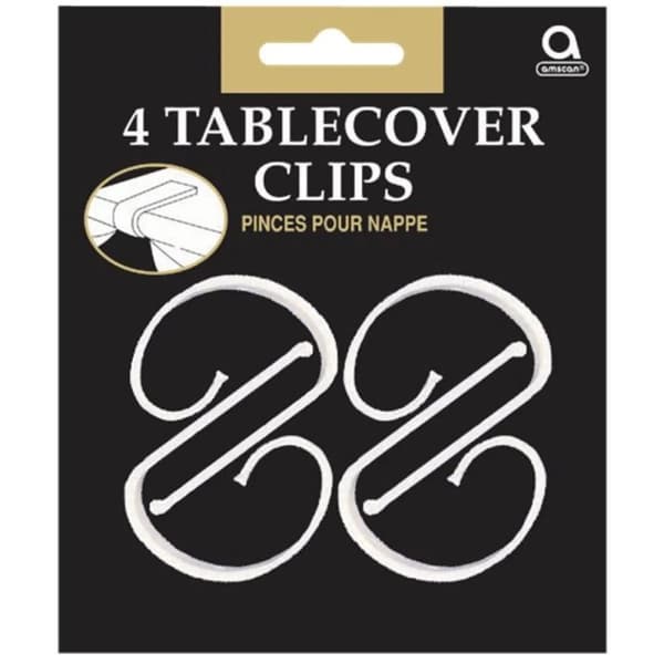 Amscan Clips för bordsduk i plast (4-pack)