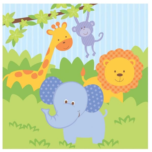 Creative Party Forest Friends Plastic Party Table Cover Multicoloured One Size