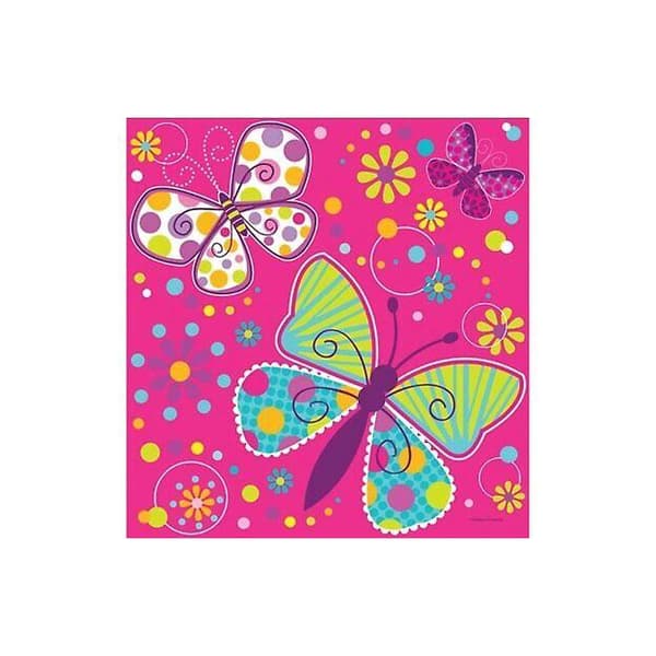 Creative Party Plastic Butterfly Party Table Cover Multicoloured One Size