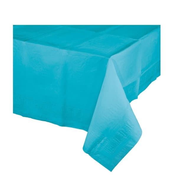 Creative Party Plastic Plain Party Table Cover Bermuda Blue One Size