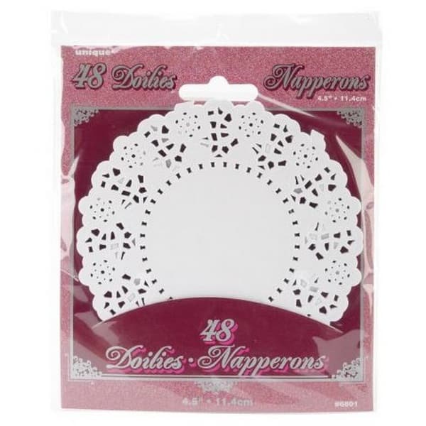 Unique Party Industries Paper Doily (Pack of 48) White One Size