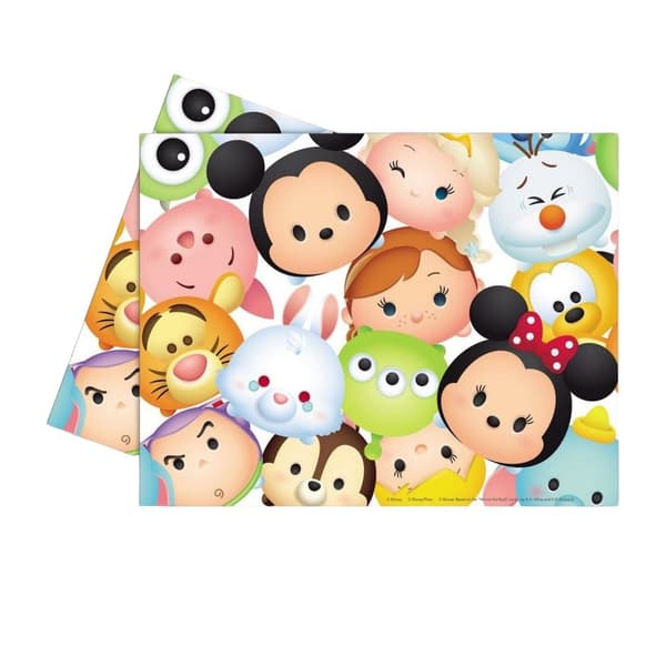 Disney Tsum Tsum Plastic Party Table Cover Multicoloured One Size