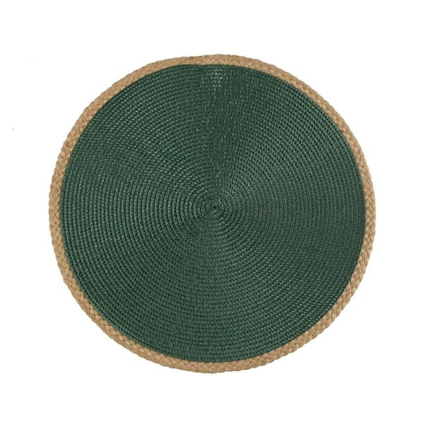 Bordsunderlägg Versa Grön Jute polypropen Vattenhyacint 38 x 38 cm