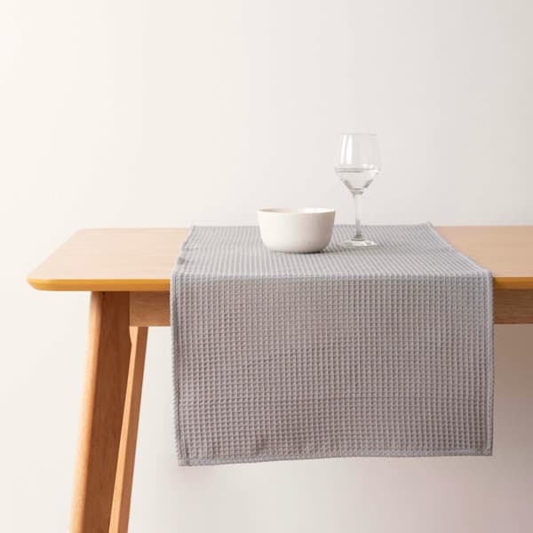 Bordslöpare Belum Waffle Grå 45 x 140 cm