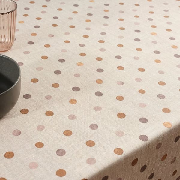 Fläckresistent bordsduk Belum 0120-305 Beige Multicolour 200 x 150 cm Prickig