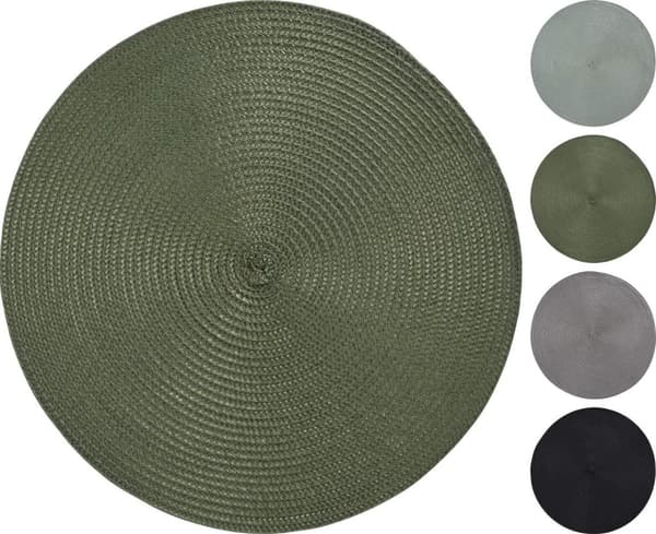 Underlägg Runt Grått 38 cm 4-pack