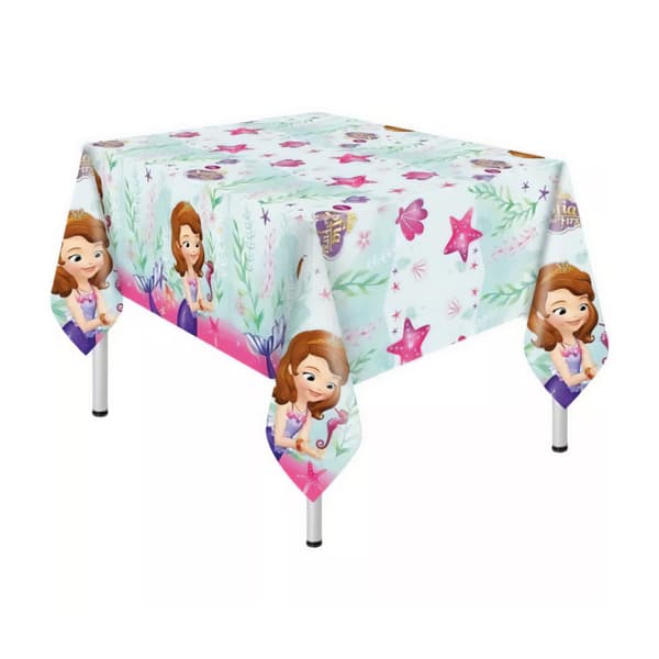 Sofia The First Plastic Party Table Cover Multicoloured One Size