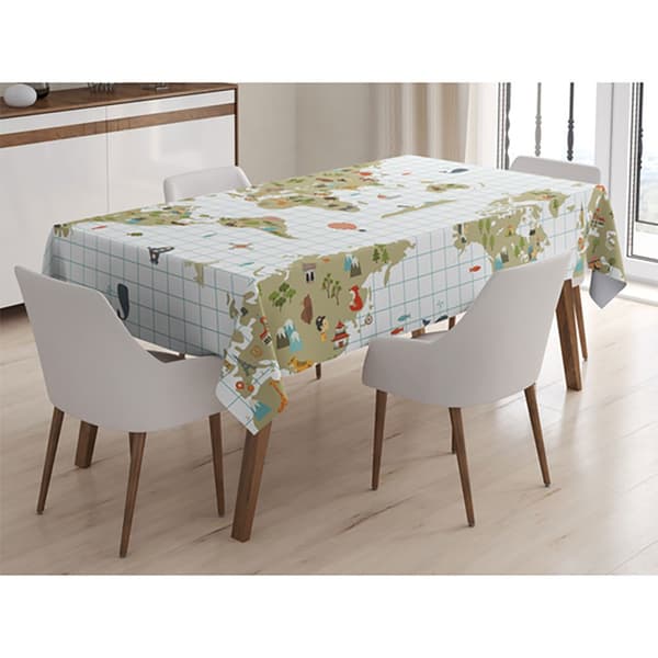 Belum Konfetti Världskarta Harts Duk 250x140 Cm