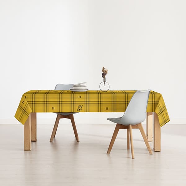 Play Fabrics Laminerede Berøringsvenlige Harpiksdug Pletbestandig Med Hufflepuff-billede 300x140 Cm