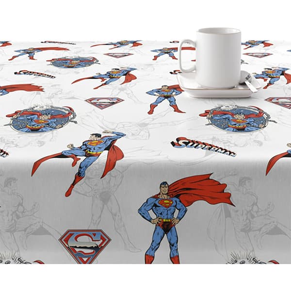Play Fabrics Laminatbordduk I Harts Med Touch-funktion Fläckbeständig Superman140x 140 Cm Flerfärgad