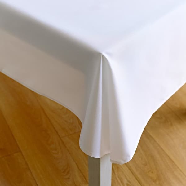 Duk | LOIS | slät vit rund fläckbeständig | 180 cm | 947258