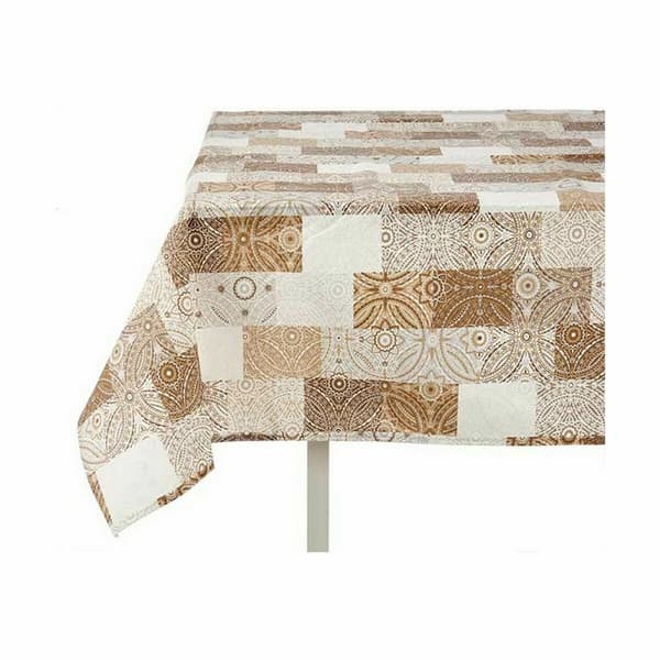 Bordsduk Kinvara AZULEJO-B Beige Tunn kanvas 140 x 180 cm Anti-fläckar Kakel (6 antal)