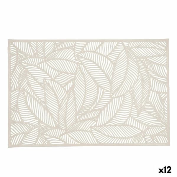 Bordsunderlägg Quid Habitat Blad Beige 30 x 45 cm (Pack 12x)