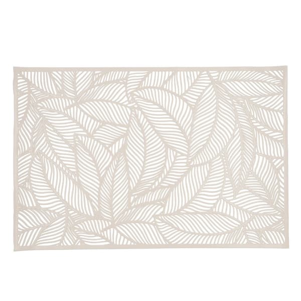 Bordsunderlägg Quid Habitat Blad Beige 30 x 45 cm (Pack 12x)